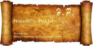 Huszár Polla névjegykártya